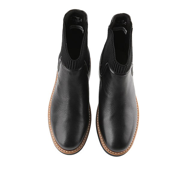 Hush Puppies Sepatu Wanita Jodie Chelsea In Bold Black Leather