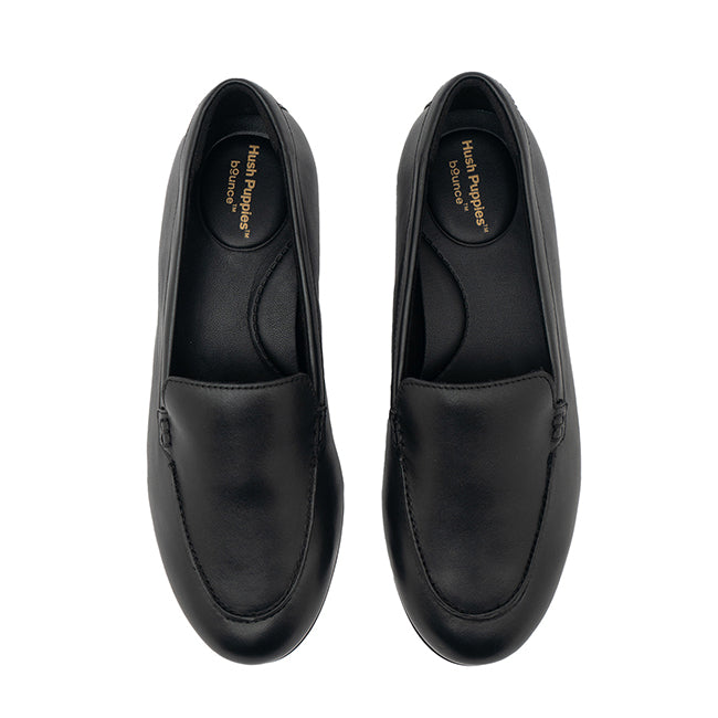 Hush Puppies Women Shoes Alice Loafer In Bold Black Leather