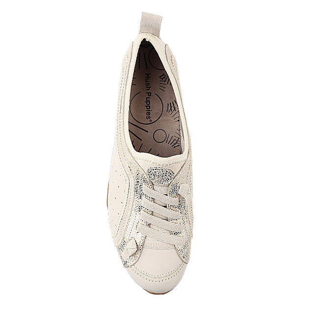 Hush Puppies Sepatu Sneaker Wanita Ladies Casual - Qualify In Off White Nubuck/Pearl