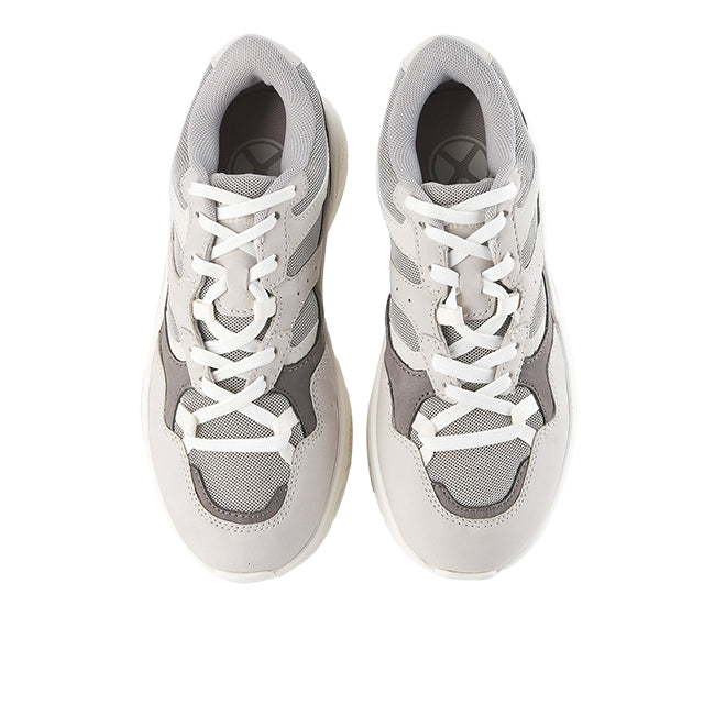 Hush Puppies Sepatu Wanita Sneakers Movement Lace Up In Calm Grey Leather