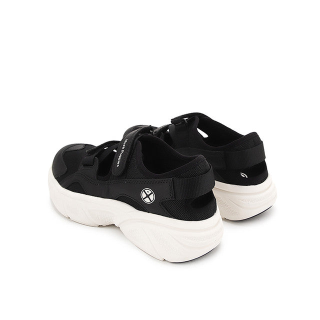 Hush Puppies Sepatu Wanita Sling Back Movement Hybrid In Bold Black Leather