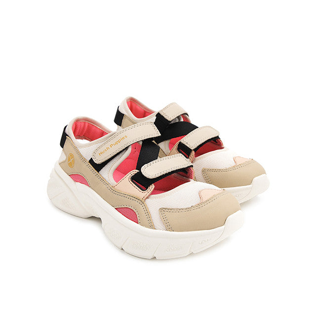 Hush Puppies Sepatu Wanita Sling Back Movement Hybrid In Soft Taupe Leather