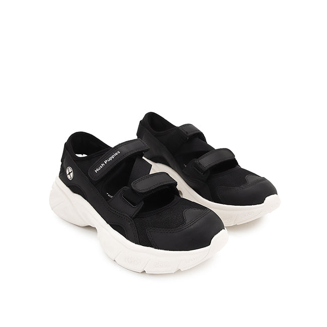 Hush Puppies Sepatu Wanita Sling Back Movement Hybrid In Bold Black Leather
