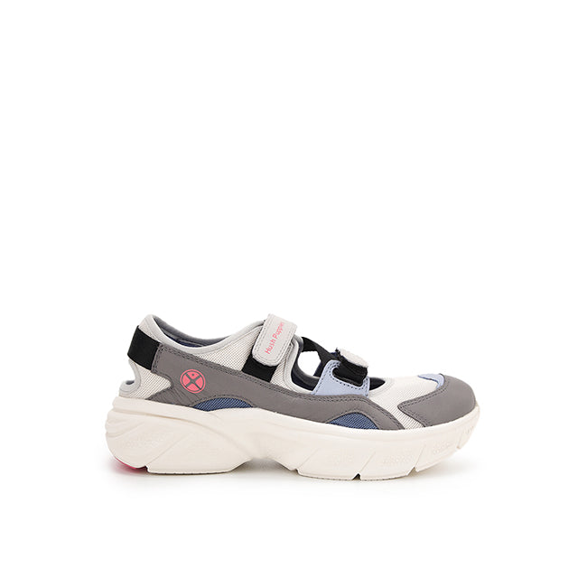 Hush Puppies Sepatu Wanita Sling Back Movement Hybrid In Calm Grey Leather