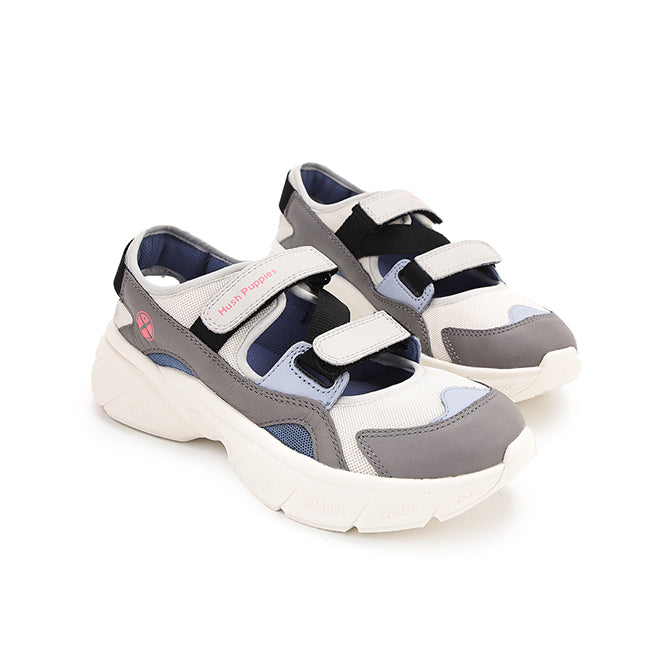 Hush Puppies Sepatu Wanita Sling Back Movement Hybrid In Calm Grey Leather