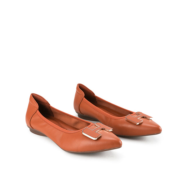 Hush Puppies Shoes Wanita Flats Channel In Orange