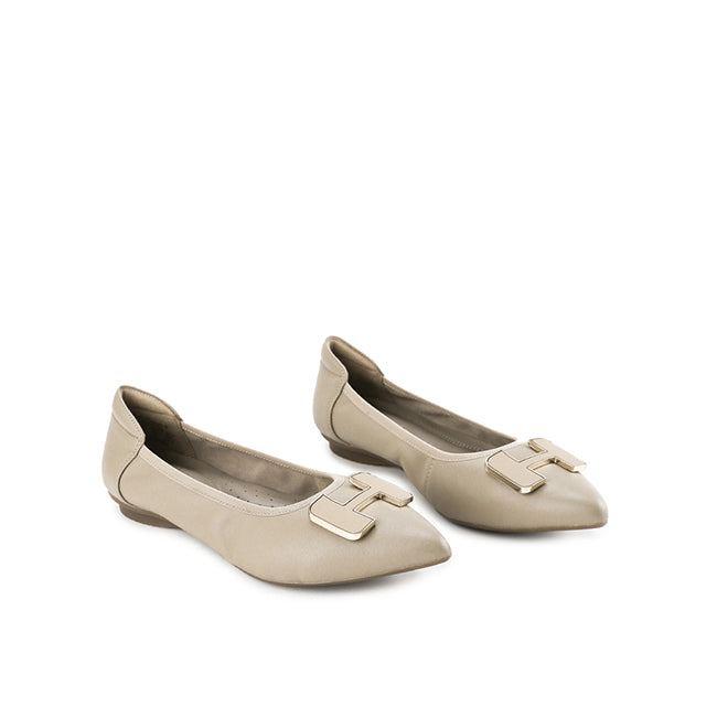 Hush Puppies Shoes Wanita Flats Channel In Taupe