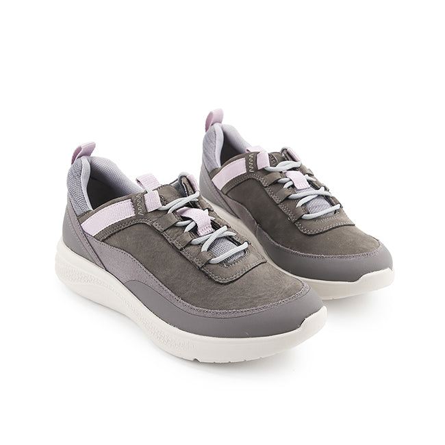 Hush Puppies Sepatu Wanita Lace Up Elevate Wthr Laceup In Charcoal Grey Nubuck
