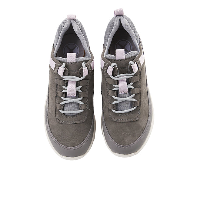 Hush Puppies Sepatu Wanita Lace Up Elevate Wthr Laceup In Charcoal Grey Nubuck