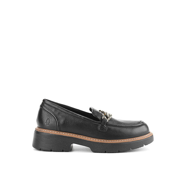 Hush Puppies Sepatu Wanita Jodie Bit Loafer In Bold Black Leather