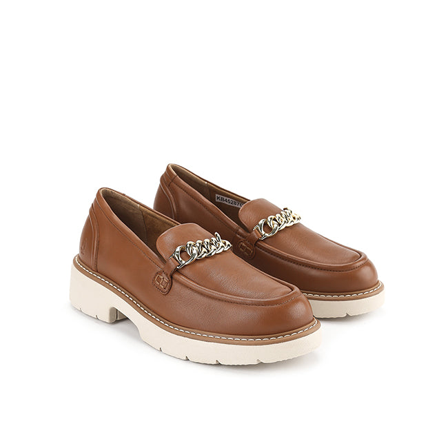 Hush Puppies Sepatu Wanita Jodie Bit Loafer In Cognac Leather