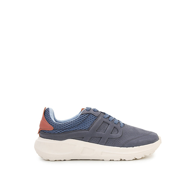 Seventy8 Lthr Runner In Stone Blue Nubuck
