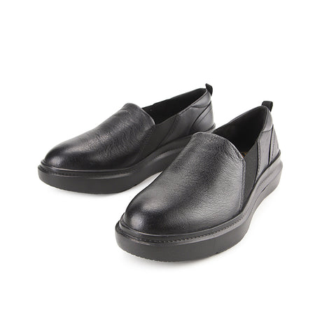 Joy Slip-On In Bold Black Leather