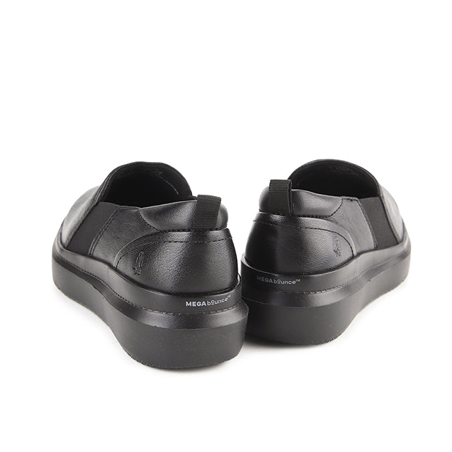 Joy Slip-On In Bold Black Leather