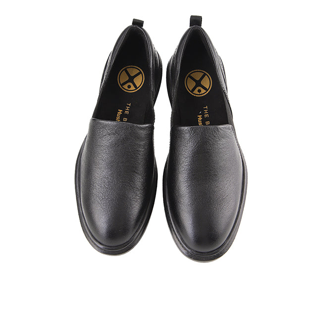 Joy Slip-On In Bold Black Leather