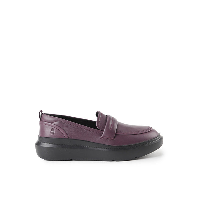 Hush Puppies Women Shoes Joy Penny Loafer In Fig Leather