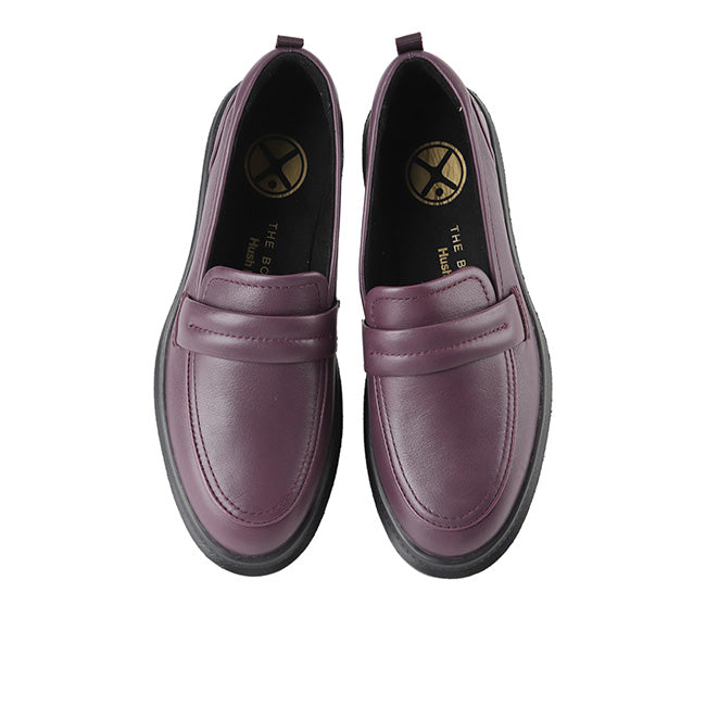 Hush Puppies Women Shoes Joy Penny Loafer In Fig Leather