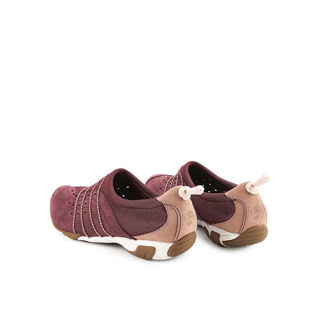Hush Puppies Sepatu Wanita Slip On Energize In Merlot Red Nubuck