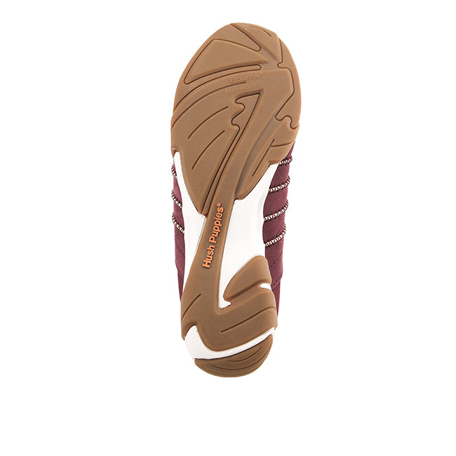 Hush Puppies Sepatu Wanita Slip On Energize In Merlot Red Nubuck
