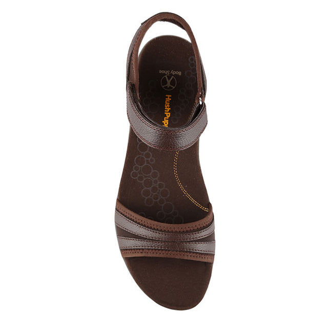 Hush Puppies Sandal Strapback Wanita Athos In Brown