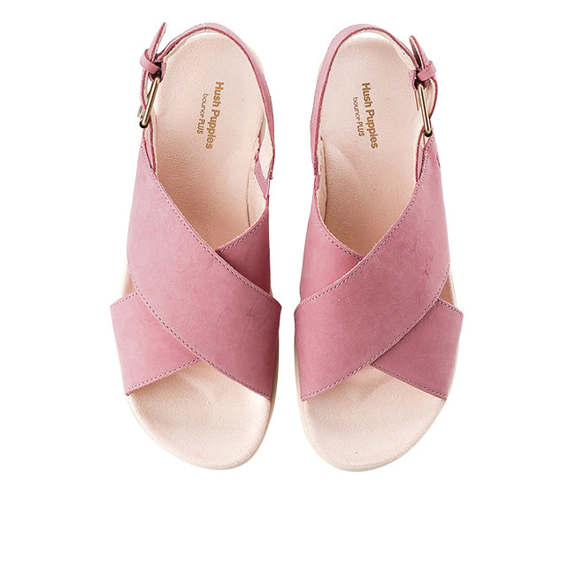 Hush Puppies Sandal Wanita Dorri Slingback In Cool Pink Nubuck