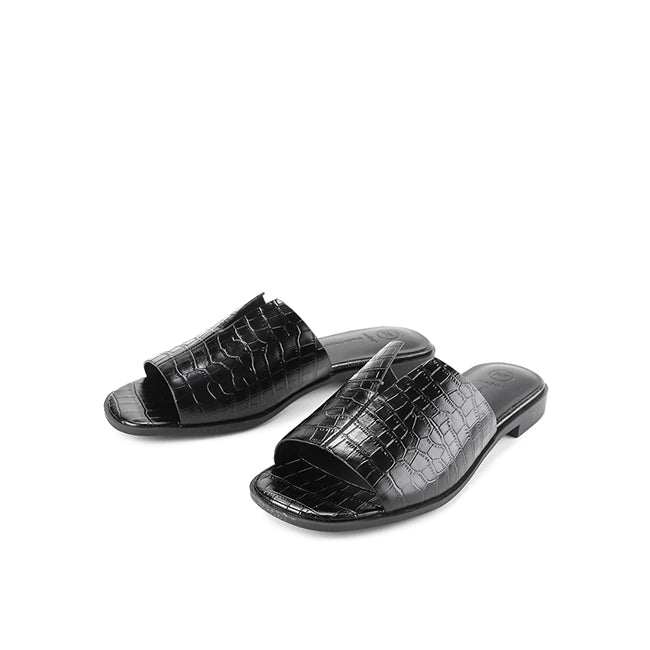 Hush Puppies Sandal Flats Wanita Salsa Coco In Black
