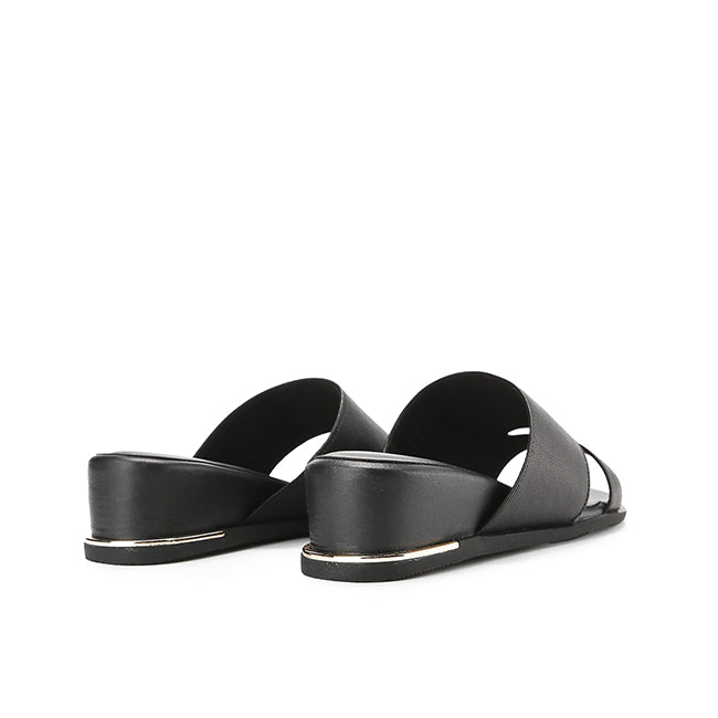 Hush Puppies Sandal Wanita Wedges Clover In Black