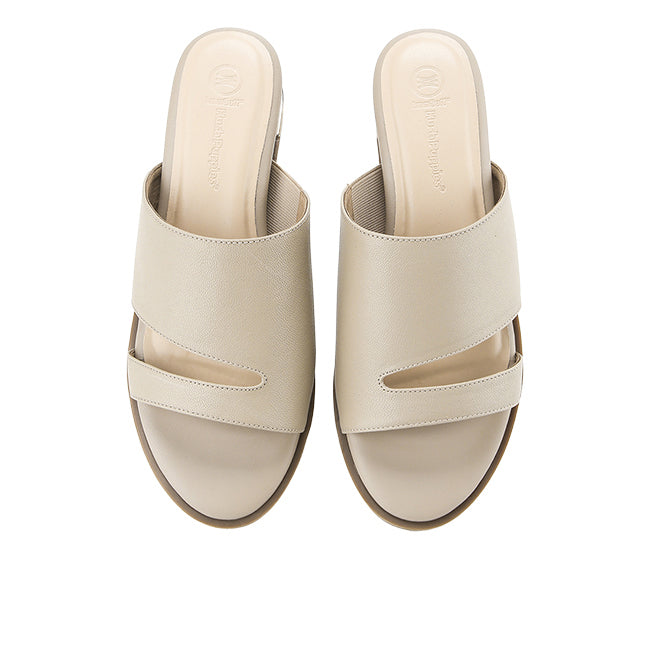 Hush Puppies Sandal Wanita Wedges Clover In Taupe