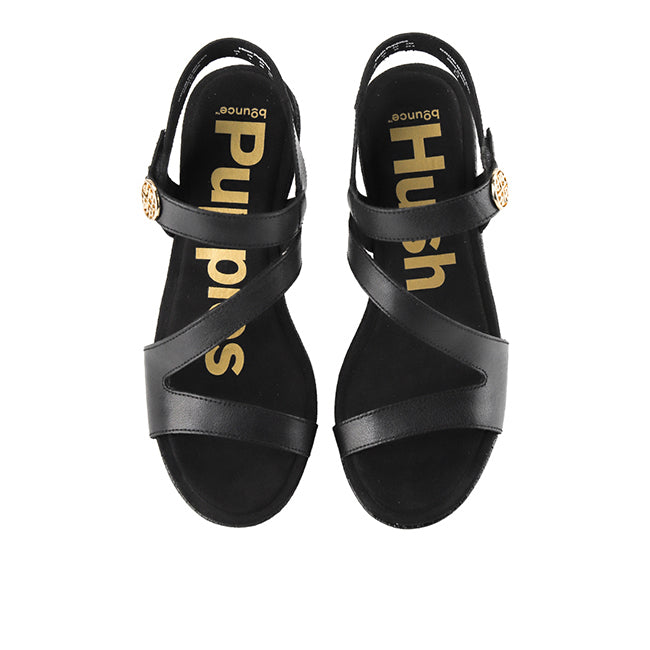 Hush Puppies Sandal Wanita Sling Back Willow Slingback In Black