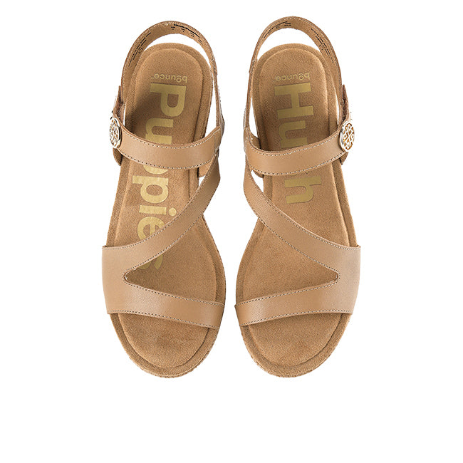 Hush Puppies Sandal Wanita Sling Back Willow Slingback In Tan