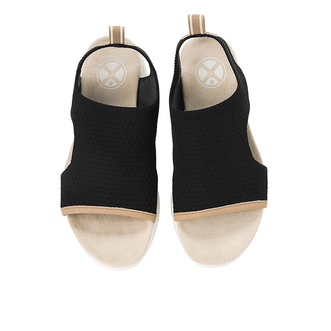 Hush Puppies Wanita Sling Back Breathe Knit Sandal In Black