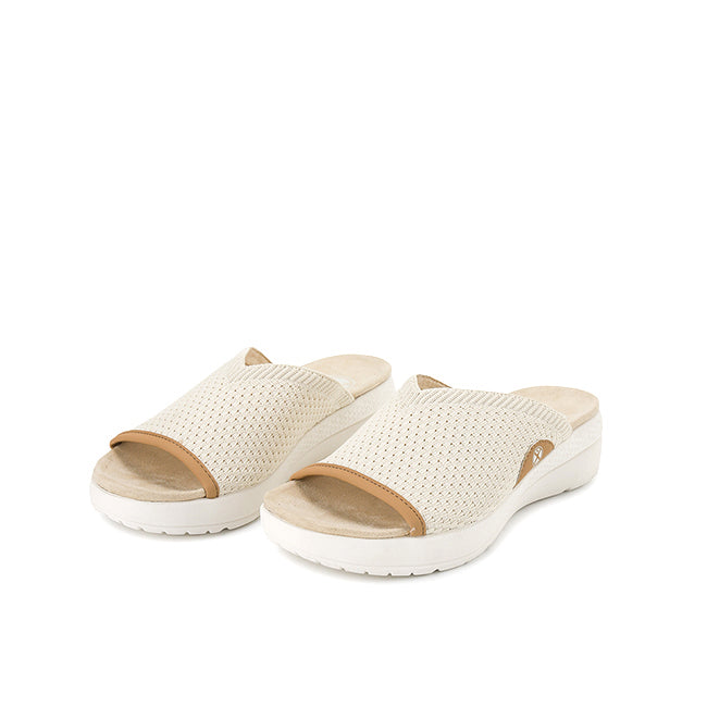 Hush Puppies Sandal Wanita Breathe Knit Slide In Cream