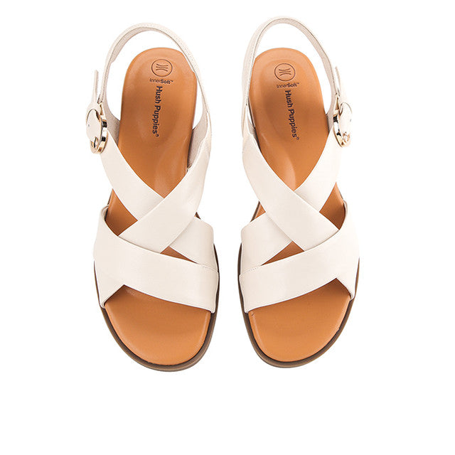 Hush Puppies Sandal Wanita Straps Jolly Ankle Strap In White