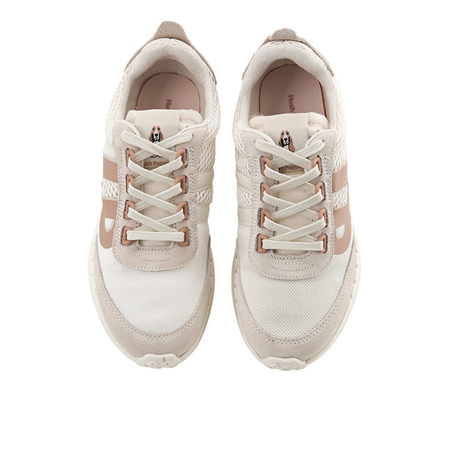 Hush Puppies Sepatu Wanita Sneakers Seventy8 Runner In Light Stone Textile