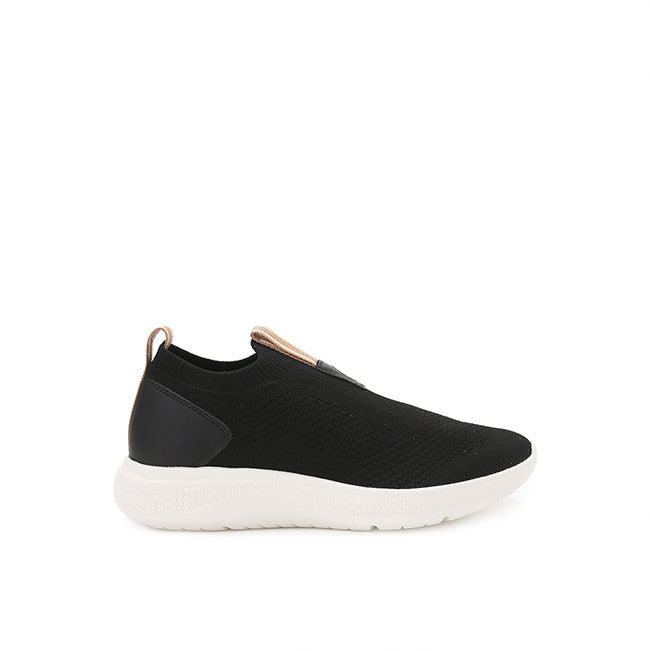 Hush Puppies Sepatu Wanita Slip On Elevate Knit Slip In Bold Black Knit