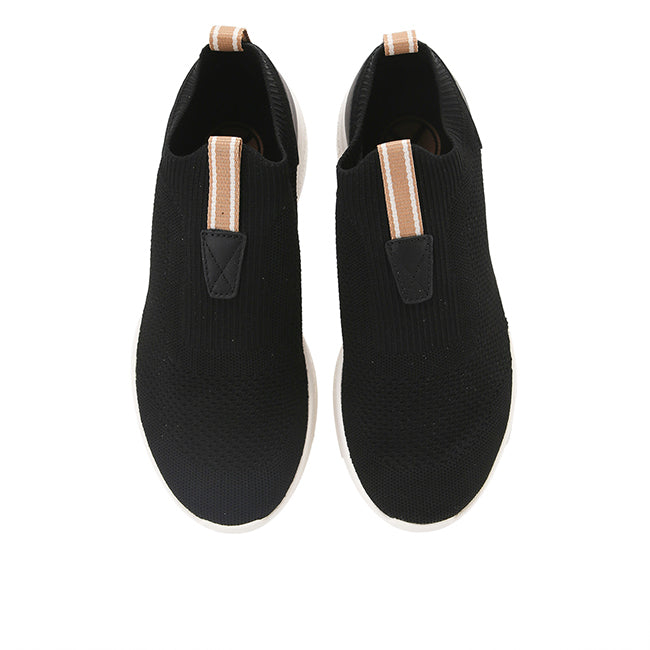 Hush Puppies Sepatu Wanita Slip On Elevate Knit Slip In Bold Black Knit