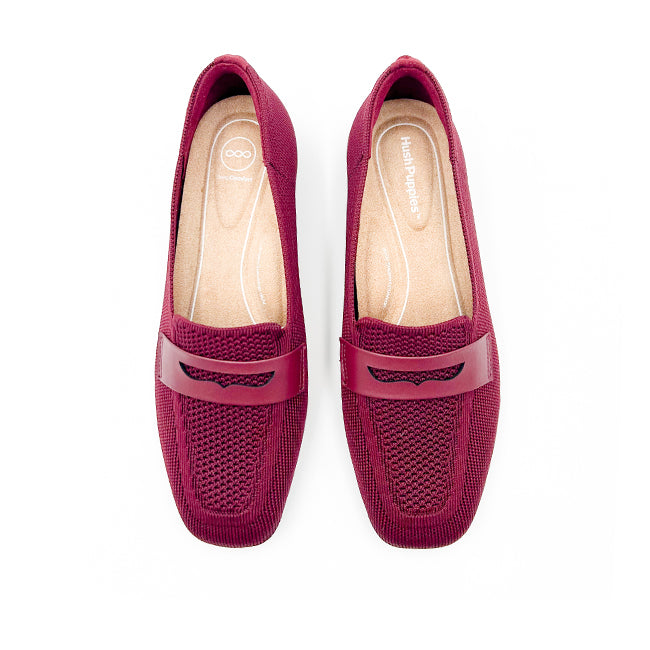 Hush Puppies Sepatu Wanita Flats Arletta In Maroon