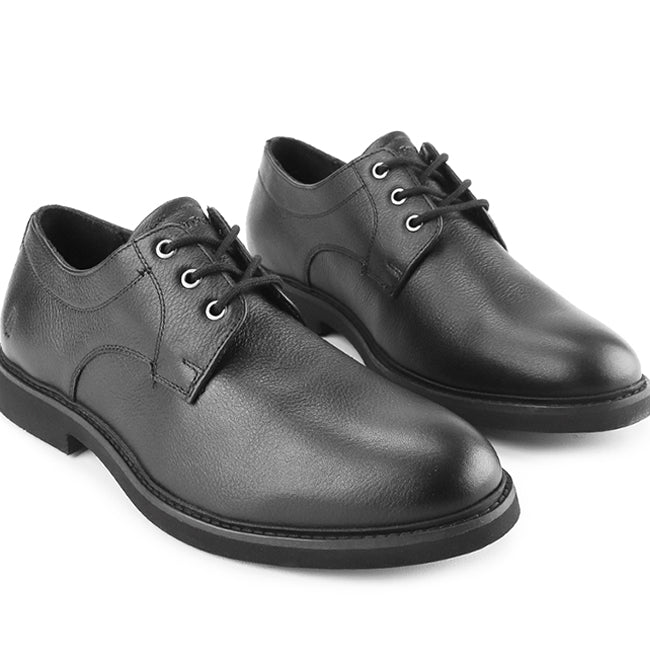 Hush Puppies Sepatu Dress Pria Detroit Pt Oxford In Black Leather