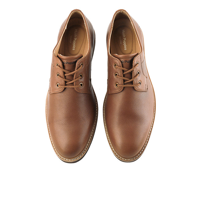 Hush Puppies Sepatu Dress Pria Detroit Pt Oxford In Cognac Leather