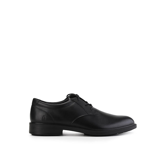 Hush Puppies Sepatu Pria Lace Up Banker Laceup In Bold Black Leather
