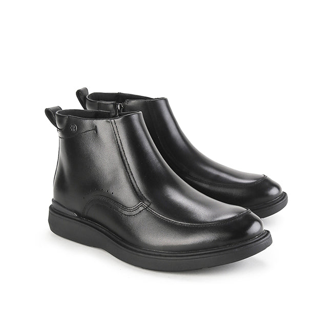 Hush Puppies Sepatu Pria Alpha Zip Boots In Black