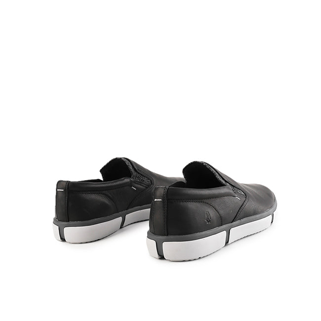 Hush Puppies Sepatu Casual Pria Briggs Pt Slipon In Bold Black Leather