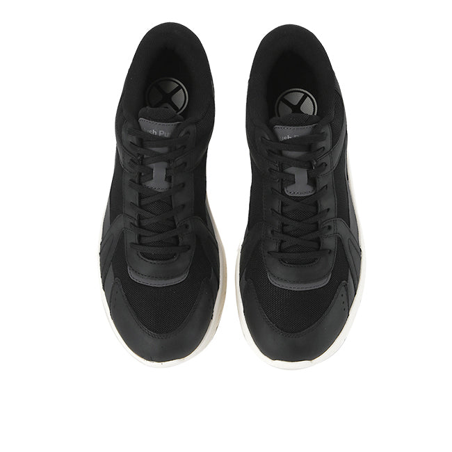 Hush Puppies Sepatu Pria Sneakers Movement Lace Up In Bold Black Leather