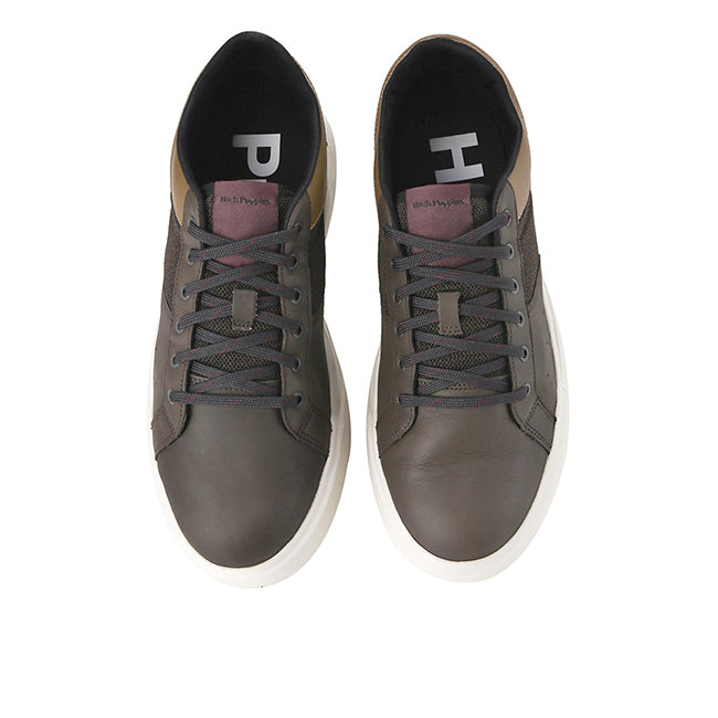 Hush Puppies Sepatu Pria Sneakers Rush Sneaker In Dark Brown Leather