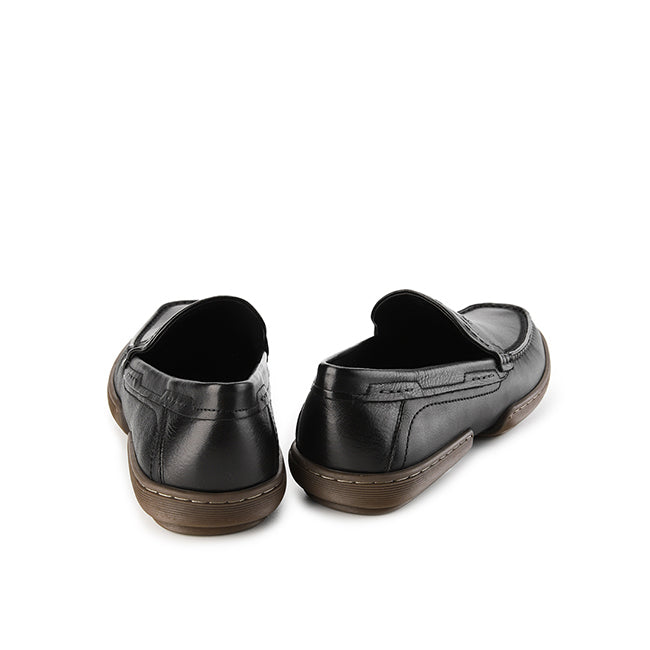 Hush Puppies Sepatu Pria Dymond Loafer In Black Leather