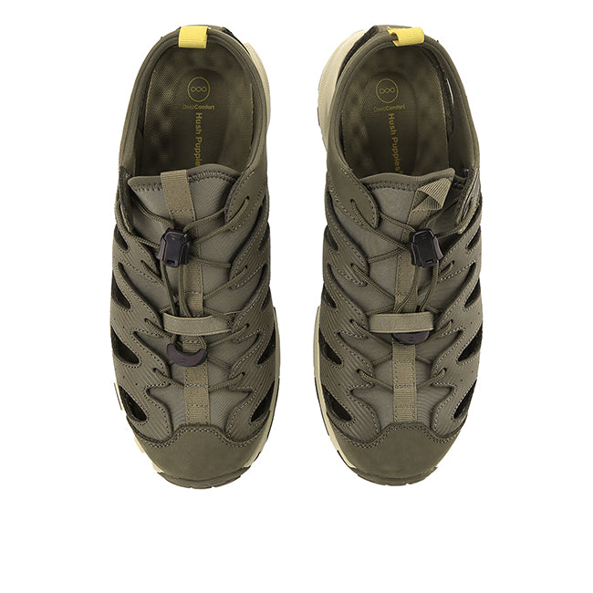 Hush Puppies Sepatu Pria Sneakers Atwood Fisherman In Olive