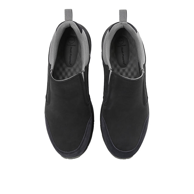 Hush Puppies Sepatu Pria Atwood Slip On In Black