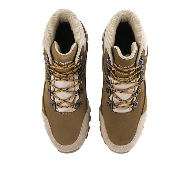 Hush Puppies Sepatu Pria Benson Laces Boots In Khaki
