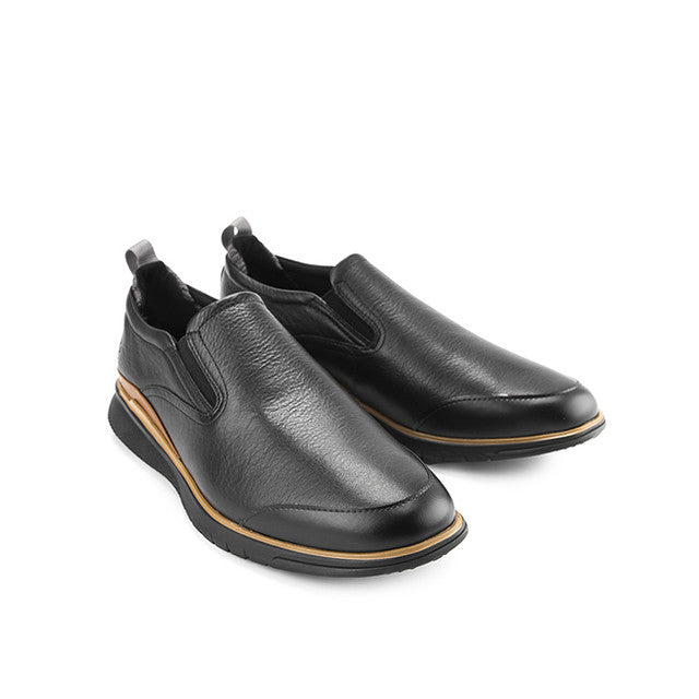 Hush Puppies Sepatu Pria Slip On Advance Wthr Slipon In Bold Black Leather