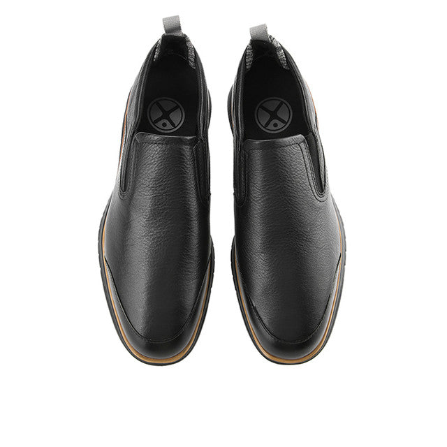 Hush Puppies Sepatu Pria Slip On Advance Wthr Slipon In Bold Black Leather
